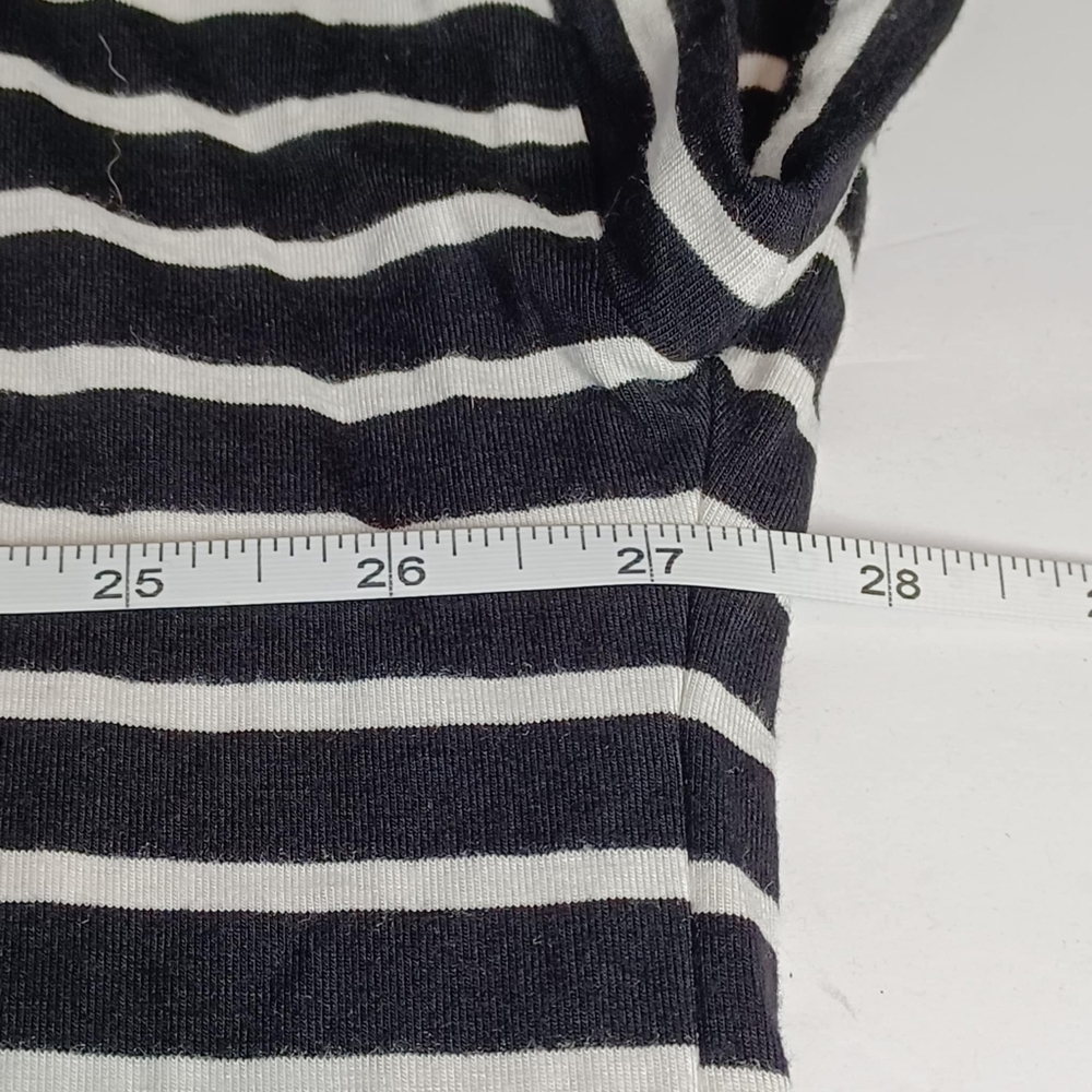 PHILOSOPHY Striped Short Sleeve Top Black & White Stripes Womens Size 2X Comfort - Picture 6 of 7